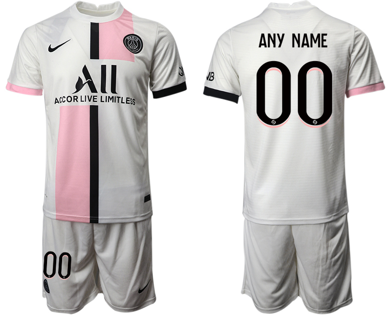 Men 2021-2022 Club Paris St German away white customized Soccer Jersey->paris st german jersey->Soccer Club Jersey